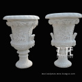 Hot sale carved outdoor decoration stone statue marble flowerpot sculpture